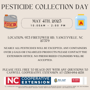 Cover photo for Pesticide Collection Day