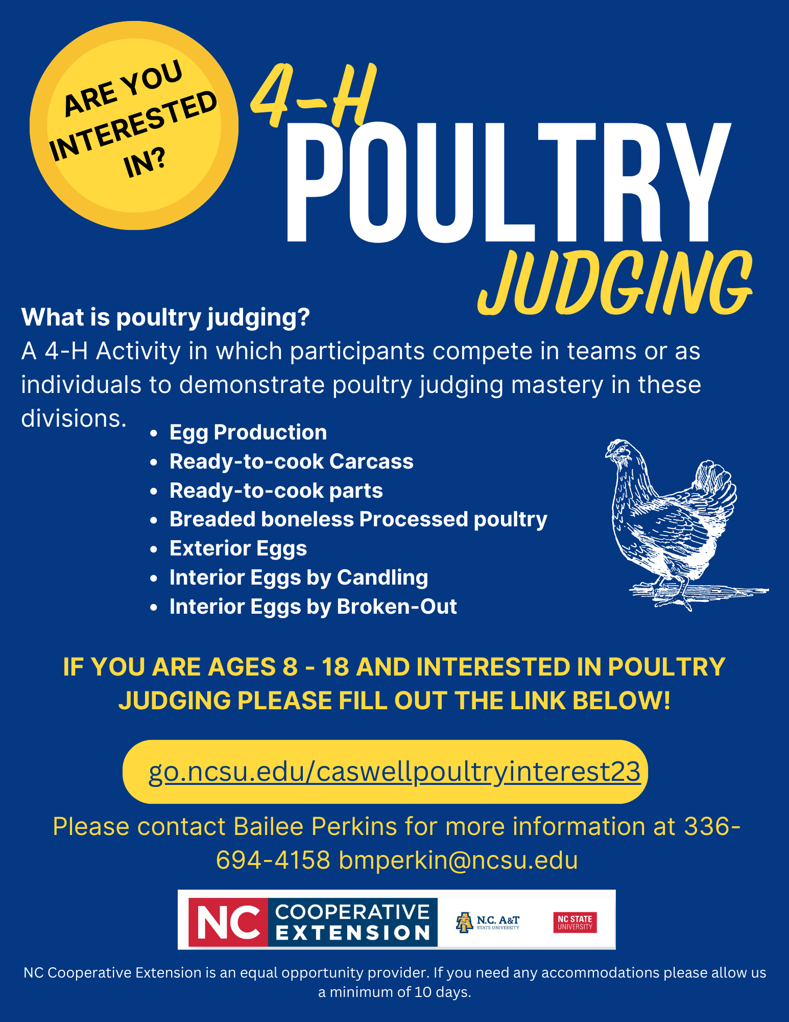  4-H Poultry judging poster