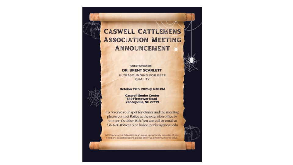 Cattlemens Meeting October 19th at 6:30 