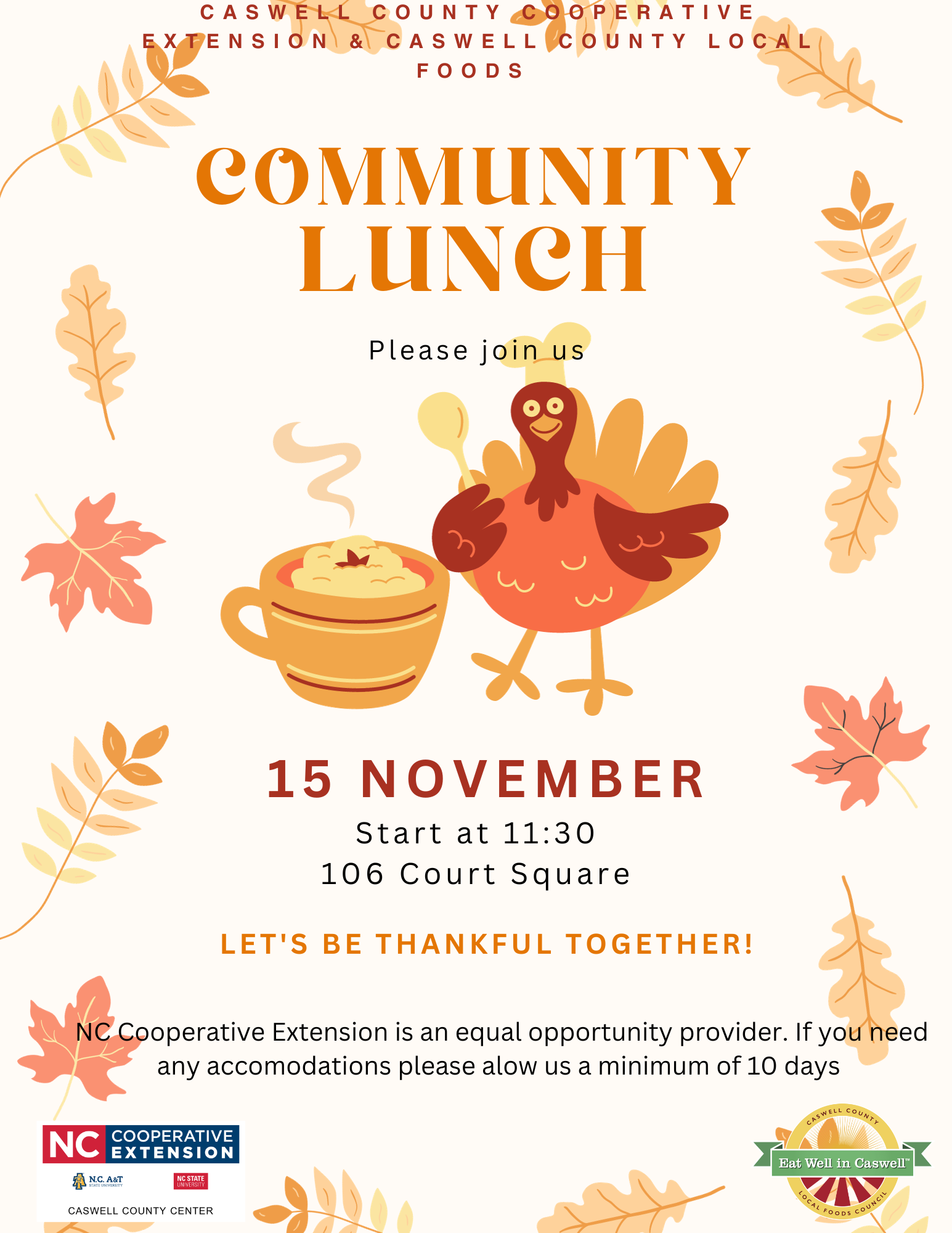 free lunch november 15th 11:30