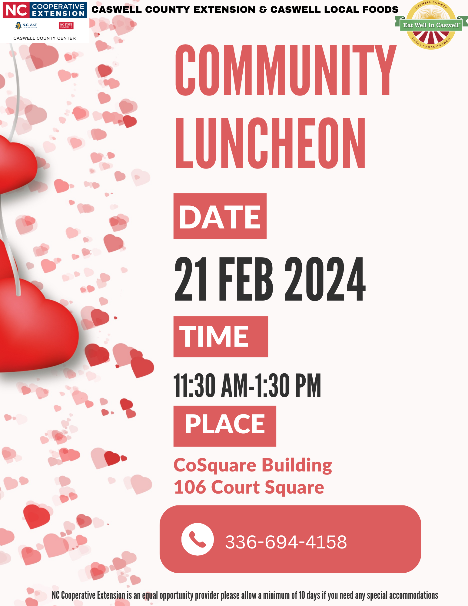 Community Lunch February 21st