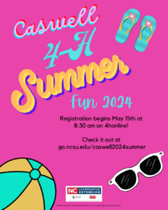 Cover photo for Caswell County 4-H Summer Fun Schedule Has Now Been Released!!