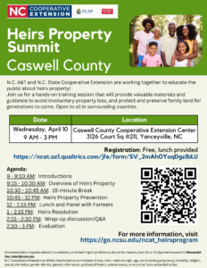 Cover photo for Heirs Property Summit - Caswell County